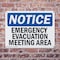 Signmission Emergency Evacuation Meeting Area, 14 in W x Rectangle, Plastic OS-2PACK-NS-P-1014-L-11789 - alternate 5
